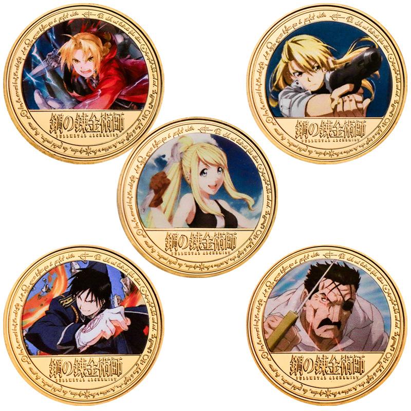 Steel commemorative coins, anime coins, peripheral commemorative coins, die cast metal coins, badges, gifts