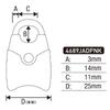 Master Lock TSA Lock 25mm 14mm Inner Shackle for Travel and International Security Set of 2 Padlock, Keyed, Small, Lightweight, Width, Diameter,