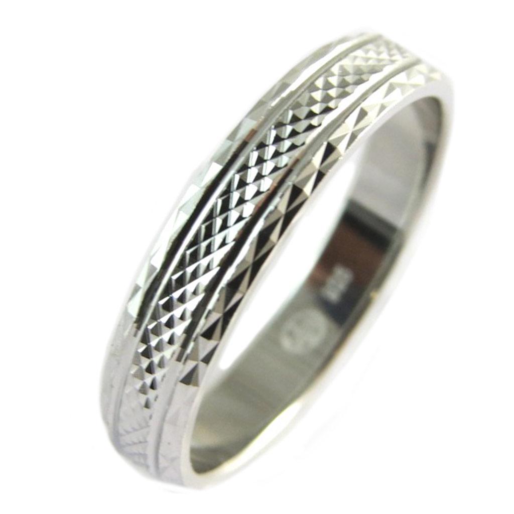 Silver (rhodium) 'Lien d'Amour' Silver Wedding Ring - 4 Mm