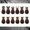 Steampunk Corset Dress Pirate Costume  for Women Halloween Medieval Blouse Gothic Faux Leather Corset Dress With Straps Brown