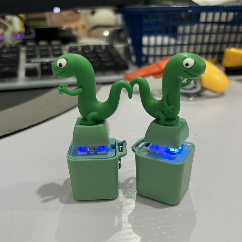 LED Toy Duck Keychain: Voice Button & Light-Up Pendant