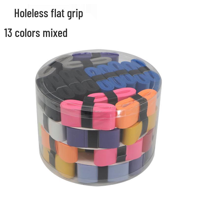 Elastic Perforated PU Leather Overgrip for Badminton, Tennis & Table Tennis Rackets, Fishing Rods with Ribbed Sweatband