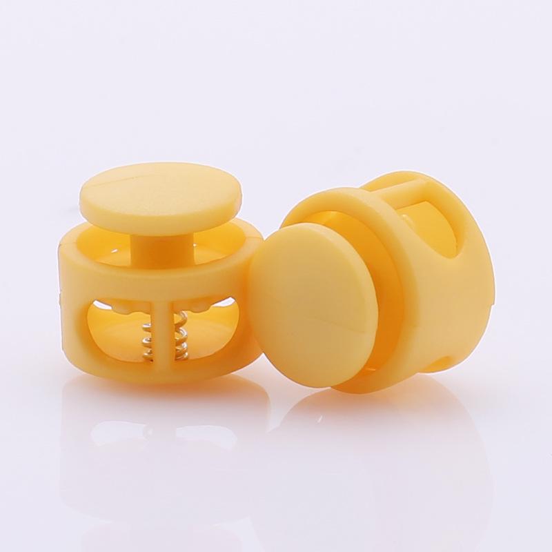 Colorful Elastic Double-Hole Spring Stopper for Shoelaces & Nylon Bags