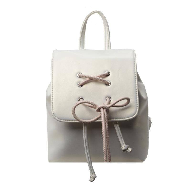 Маленькая сумка на двойном плече с бантом, женский новый модный рюкзак, милая портативная сумка через плечо, школьная сумка