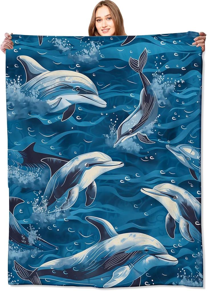 Cute Otter Throw Blanket Soft Fleece Lightweight Cozy Blanket for Bed Sofa Perfect Birthday Gift for Kids Women Marine Lovers O