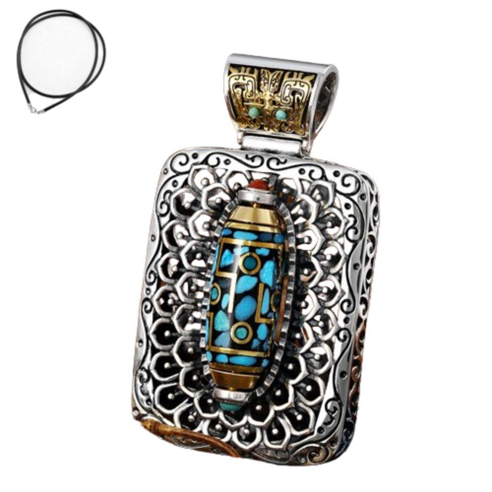 Vintage Men's Bohemian Necklaces Jewelry Pendant for Men Turquoises Pendant Necklaces  Women