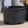 Large Round Outdoor Plant Nursery Pot with Drainage Holes 30cm 34cm Black