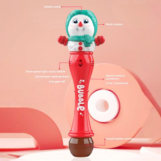 Детская игрушка-пузырь, рождественская мыльная машина для малышей, игрушка-снеговик, безопасная мыльная палочка для игр в помещении и на улице