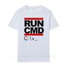 Футболки для мужчин с надписью «Run Cmd Computer Programmer», летняя хлопковая футболка с коротким рукавом, забавный подарок на день рождения для парня, мужа, футболка большого размера