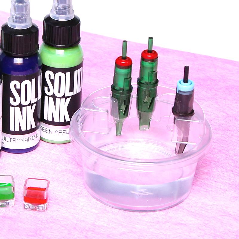 20Pcs/Box Tattoo Ink Cup Tattoo Integrated Needle Placement Rack Tattoo Cartridge Cup Holder Double Layer Tattoo Accessories