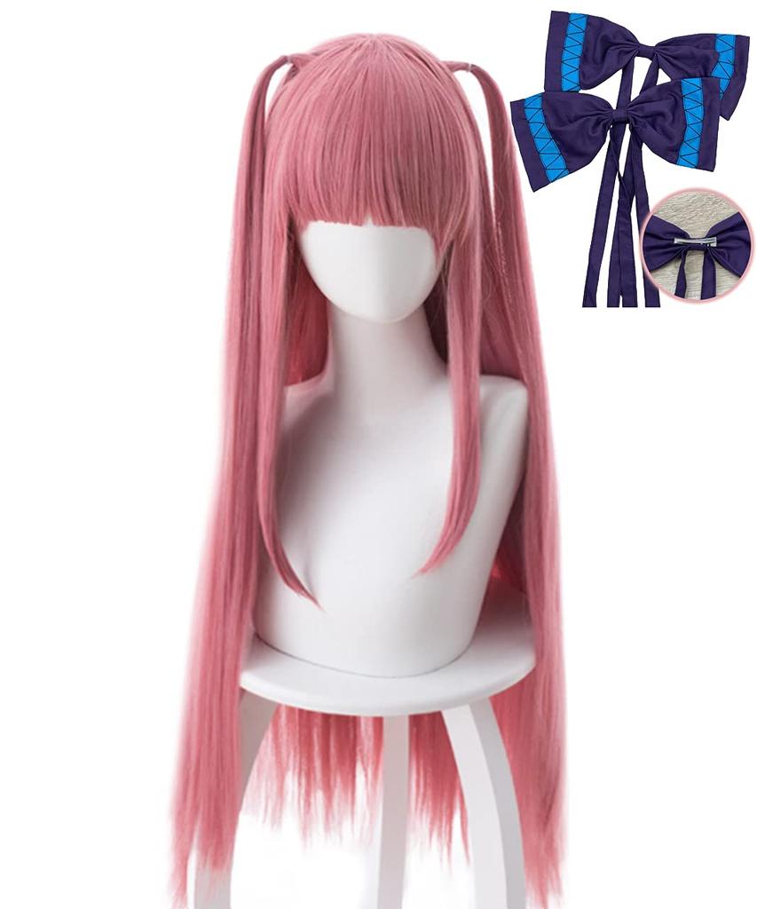 The Quintessential Quintuplets Anime Cosplay Nakano Gotoyome with Hair Accessory [Milky Time] Wig, Character, Family, (Nino Wig)