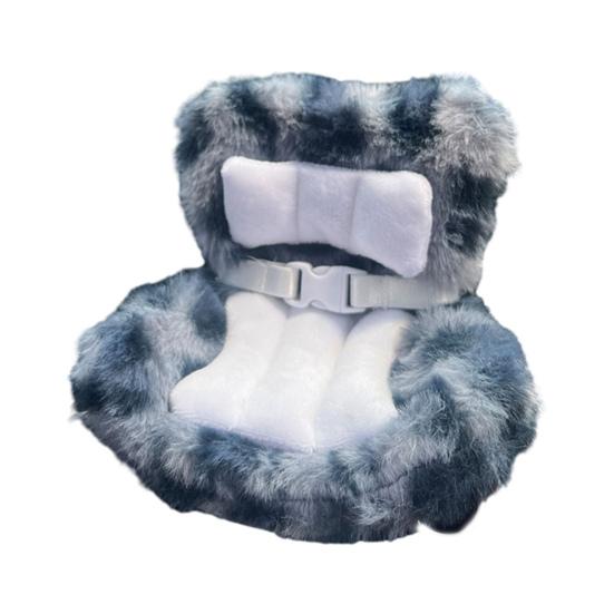 Car Safety Seat for Dolls Decorative Sofa Seat with Furry Cushion And Headrest for Car Air Vents Decor To Display Doll Toy