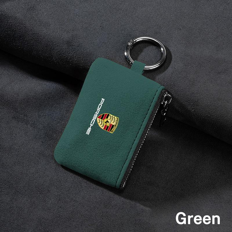 Новая замшевая сумка для автомобильного ключа Брелок Подарок Подвеска Брелок для Porsche Cayenne Panamera Macan 911 718 Taycan Boxster Cayman 918 Pajun