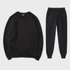 Unisex Autumn/Winter Fleece Sweatshirt & Sweatpants Set: Casual, Loose Fit