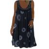 GMXIA Женские модные летние весенние повседневные платья без рукавов с U-образным вырезом и принтом