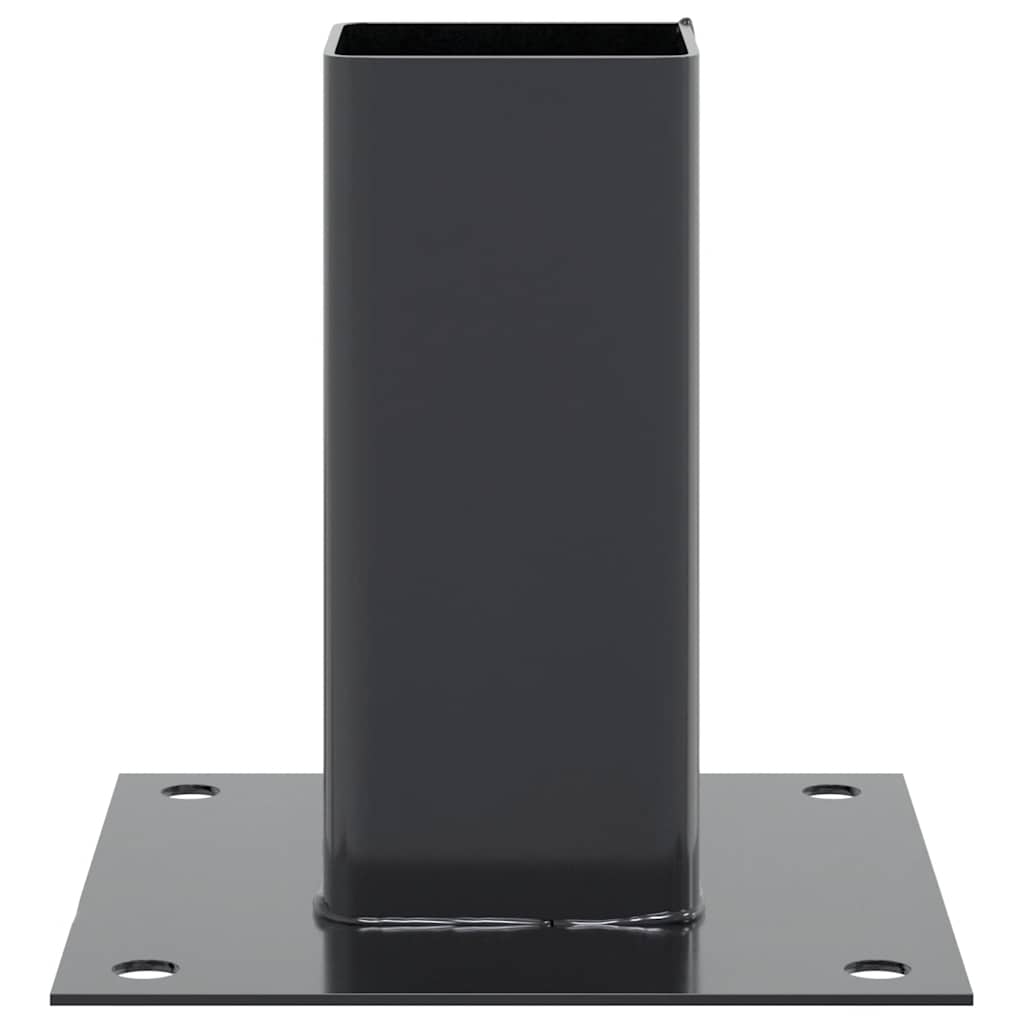 Square Post Base 4 pcs 61 x 61 mm Powder Coated Steel