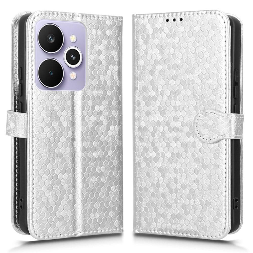For Realme 15 Pro 5G/15 5G Wallet Case Dot Pattern Imprint PU Leather Phone Cover with Wrist Strap