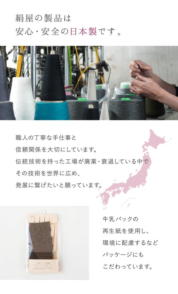 Kinuya Arm Silk Теплые повязки на руки Светло-серые, Внутренние, Шерсть двойной вязки, SO5795, Синие, Длина 20см-24см,