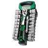 72 Drive Socket Set 1/4" 3/8" 1/2" Ratchet Wrench Compact Socket Kit Professional Hand Tools for Car Auto Repair