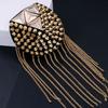 Long Chain Tassel Epaulette Classical Clothing Accessories Vintage Shoulder Brooch  Evening Party