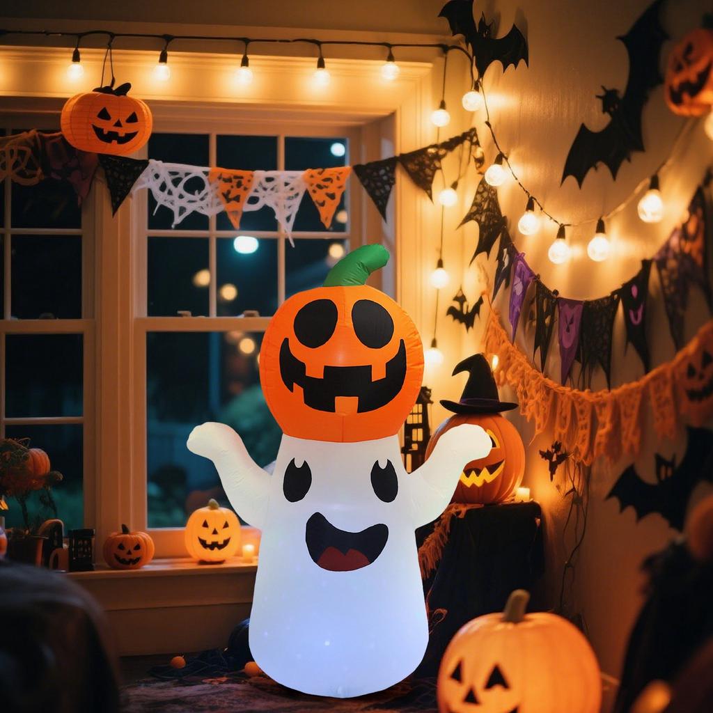 Halloween Inflatable Glowing Decoration Party Party Home Decoration Ornaments Easy To Install And Full Of Atmosphere
