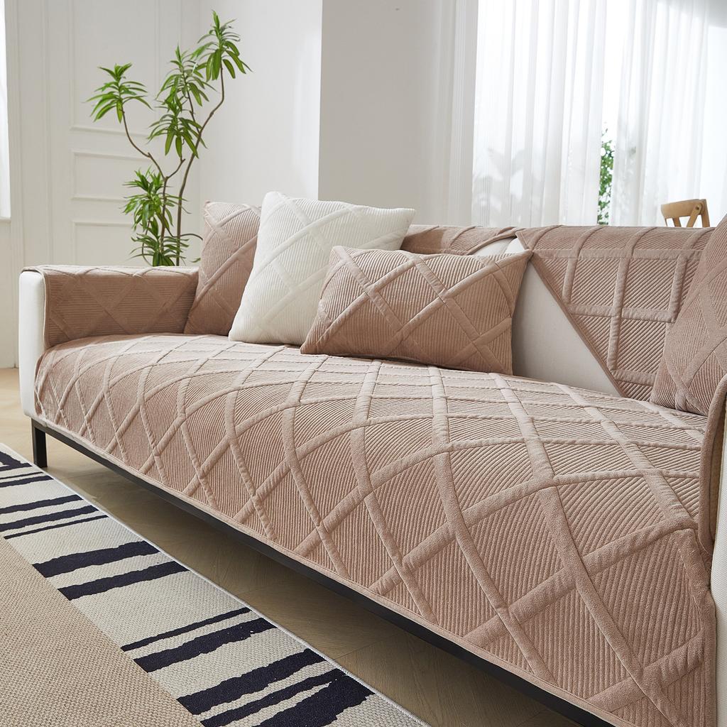 Однотонный нескользящий чехол для дивана, утолщенный мягкий плюшевый диван, подушка, полотенце для гостиной, мебель, декор, чехлы, чехлы для диванов