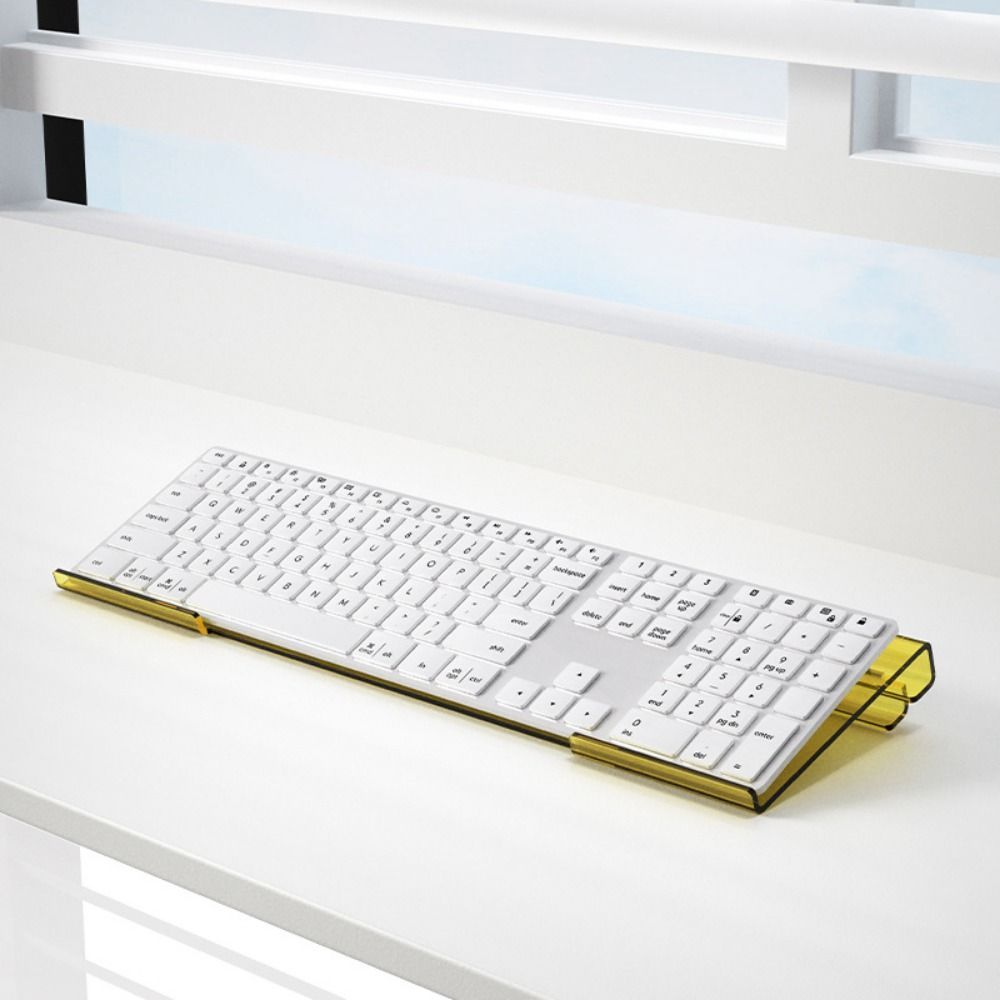 Durable Computer Keyboard Holder Clear Acrylic Tilted Keyboard Stand Desktop Keyboard Tray School