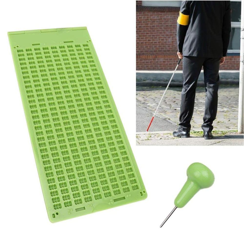 Portable Braille Writing Board 9Lines 30 Cells Braille Study Supplies Braille Writing Slate School