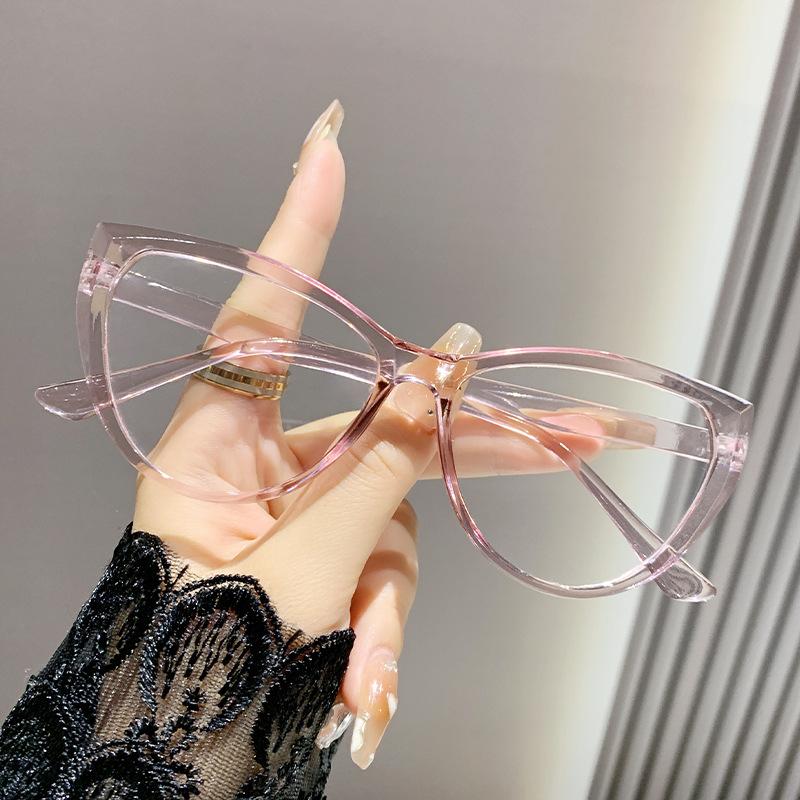 Cat Eye Myopia Glasses for Women Anti Blue Light Fashion Glasses HD Vintage Lenses Computer Glasses