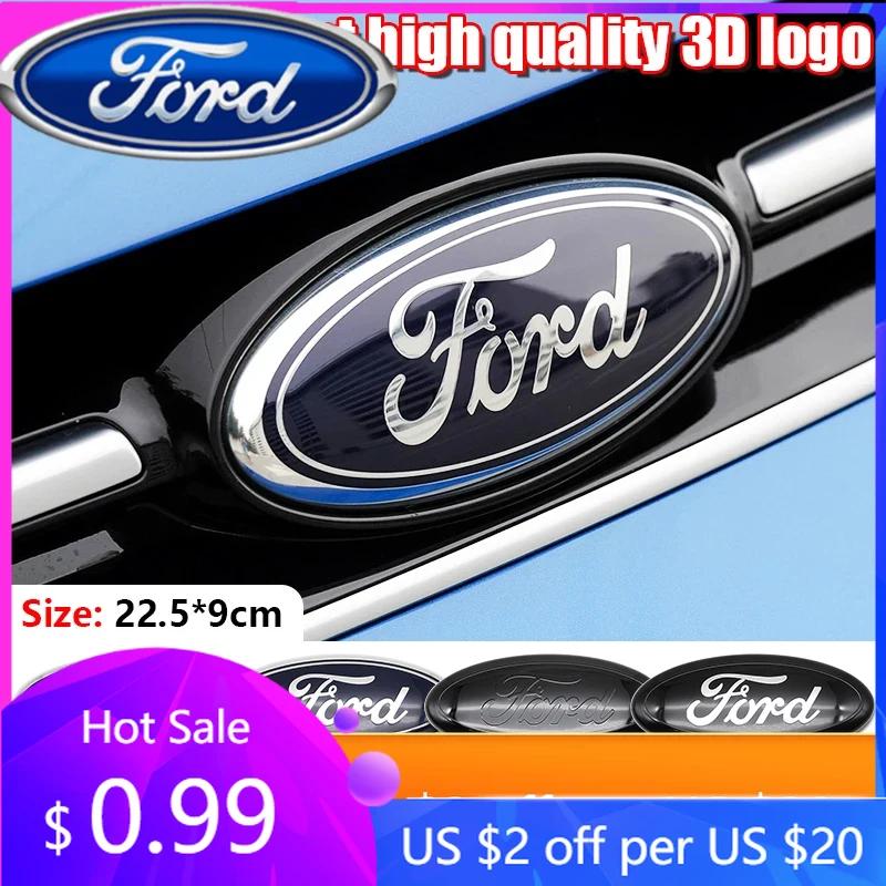 Новая наклейка на автомобиль 2026 Ford Новая 2025 Горячая 22.5x9см Металлическая передняя задняя эмблема значок багажник капот алюминиевая декаль 1 шт. для Ford Fusion Focu