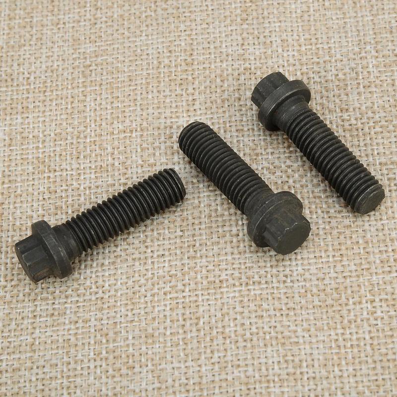 New 3903834 3Pcs Black Starter Motor Mounting Bolt Fit for Dodge Cumm Starter 5.9L 1994-2001 2002 2003 2004 2005 2006 2007