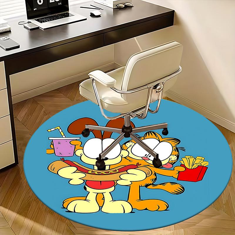 Коврик-подкладка под стул Garfield и Odie, Круглый ковер - Домашний декор, Коврик для дивана