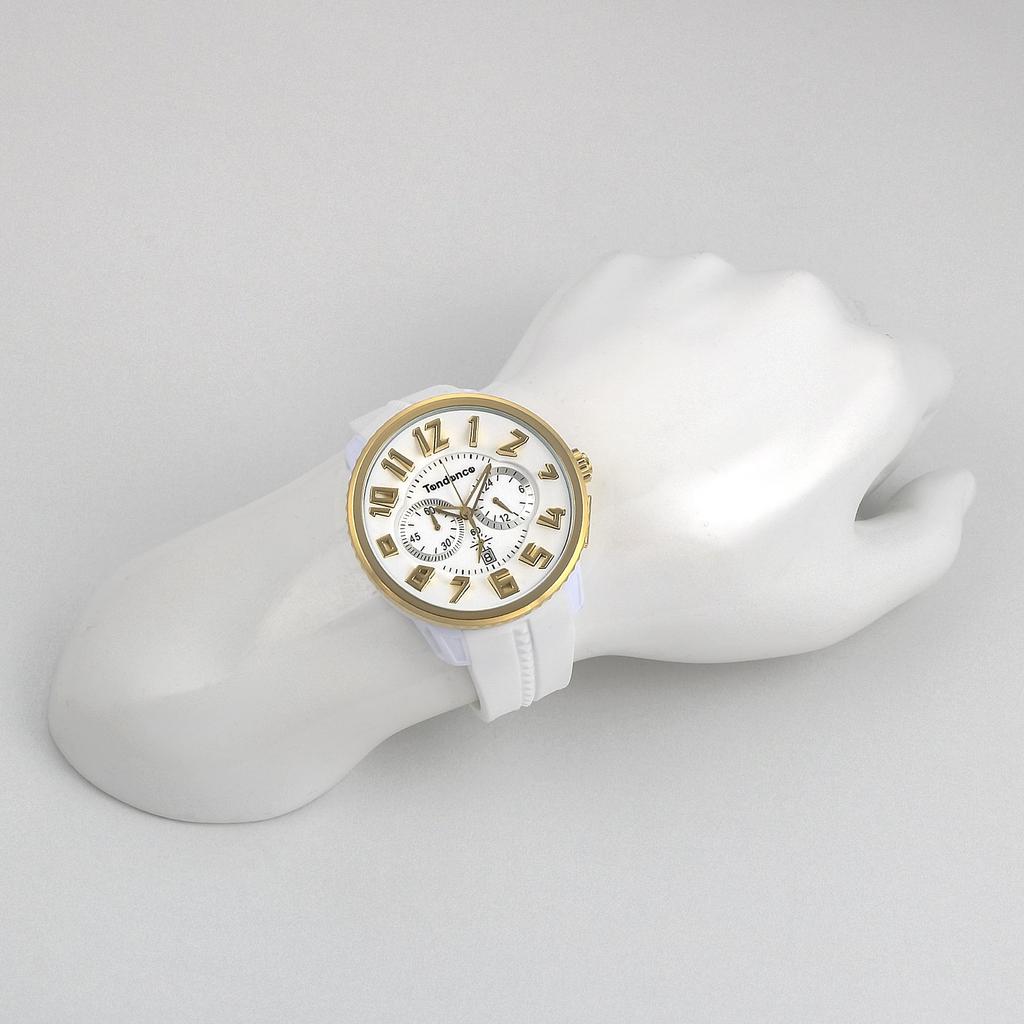 Watch Gulliver Round Chronograph Gulliver Round Chronograph White Dial Stainless Steel Mineral Glass Quartz 51MM Watch TY046019 [Tendence] [Item]