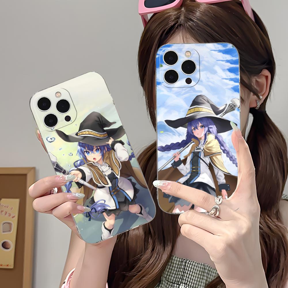 Чехол для мобильного телефона Mushoku Tensei Roxy для iPhone 17 16 15 14 13 12 11 X XR XS Air Pro Max Plus Mini Прозрачный Цветной Чехол Роскошный