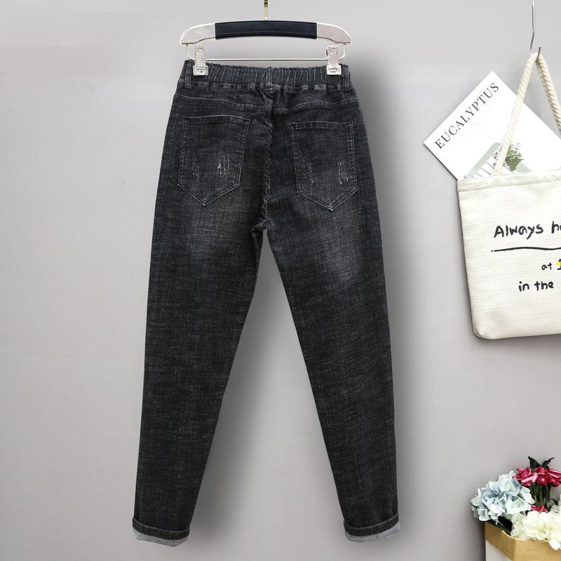 Элегантные джинсы-стрейч Commuter Plus Size, женские эластичные брюки-харлан с высокой талией, брюки-джинсы с карманами-морковками и комфортной талией