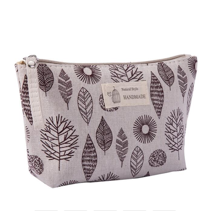 Women Cosmetic Bags Ladies Zipper Makeup Bag Canvas Phone Coin Handbag Travel Organizer Bag Pouch