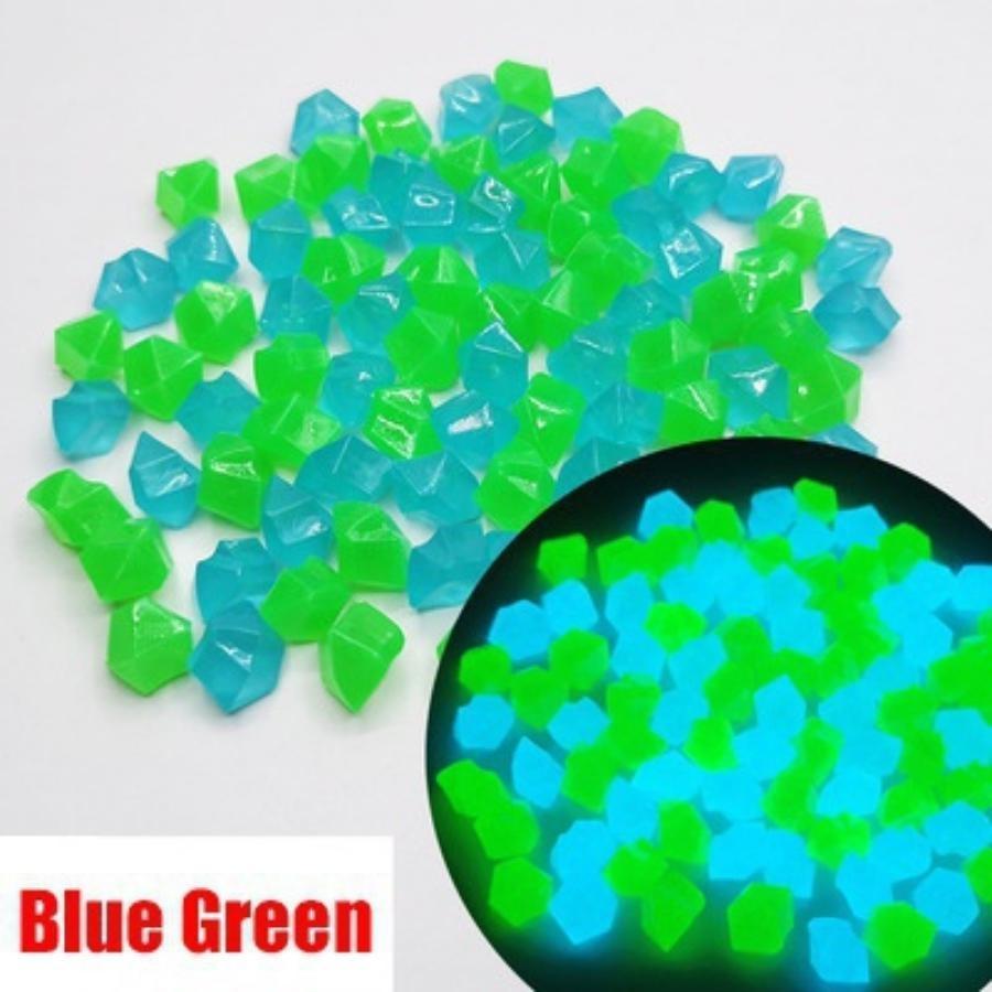 25/100/300pcs Garden Decor Luminous Stones Glow In Dark Decorative Pebbles Outdoor Fish Tank Decoration Pebble Rocks Aquarium Mix Color