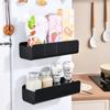 1/2 Pair Refrigerator Magnetic Storage Rack Tissue Rack Punch-free Removable Kitchen Sundries Organizer Refrigerator Side Shelf
