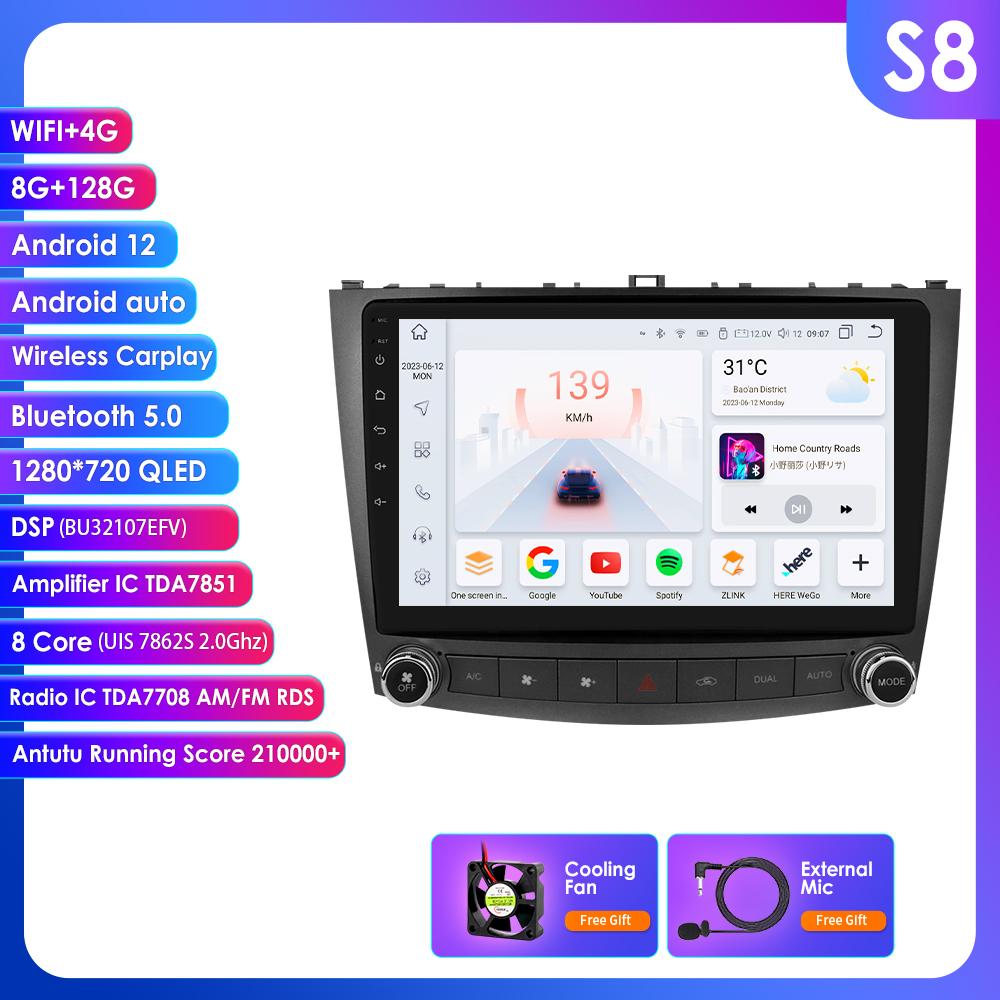 OSSURET For Lexus IS250 200 300 350 2006 2007 2008-2012 Android Car Radio 2din Multimedia Video Player GPS Navi Stereo 4G DSP Intelligent Carplay