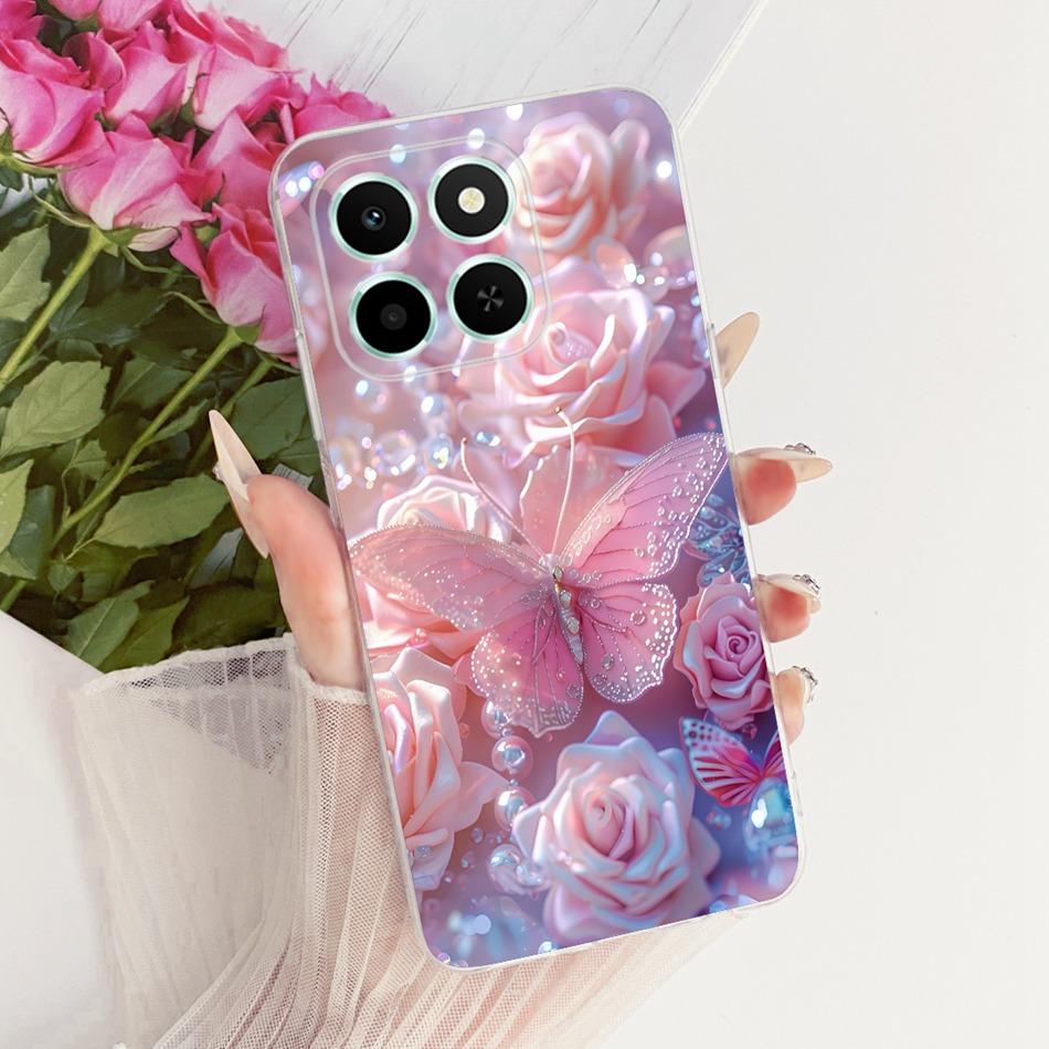 For Honor X6C Cute Flower Butterfly Cat Painted Case HonorX6c X 6C 4G NIC-LX1 LX2 LX3 Soft Silicone TPU Phone Cases