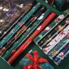Christmas Gift Wrap: Thick Coated Paper with Trees & Elks