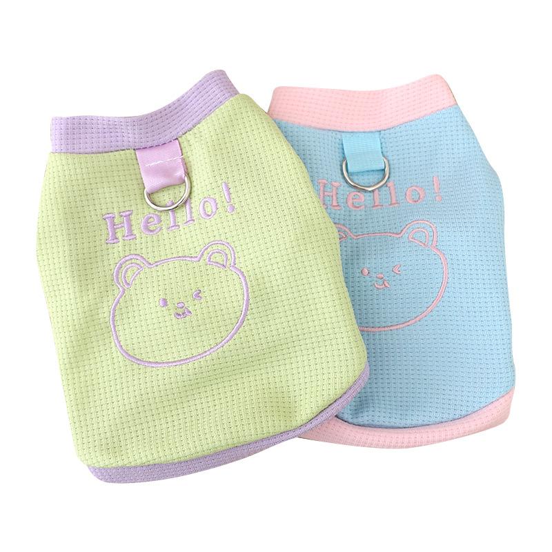 Puppy Summer Clothes West Highland Dogs Summer Bears Miniature Dogs Traction Vest Bicycles