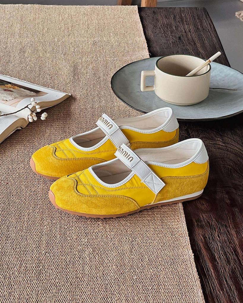 2025 Summer New Breathable Single Shoes Color Matching Retro Single Shoes Velcro Mary Jane Shoes Versatile Casual Moral Training Shoes Tide