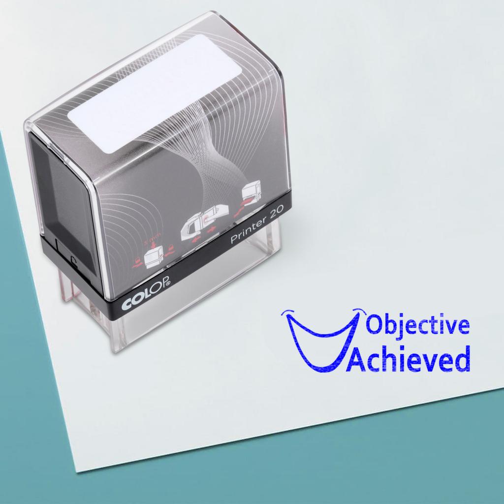 Цель достигнута Самостоятельная резиновая печать на заказ Colop Office Stationary P20 Mini Stamper