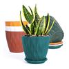 5 Pcs Flower Nursery Pots Water Ripples Pattern Plant Pots Seeds Starter