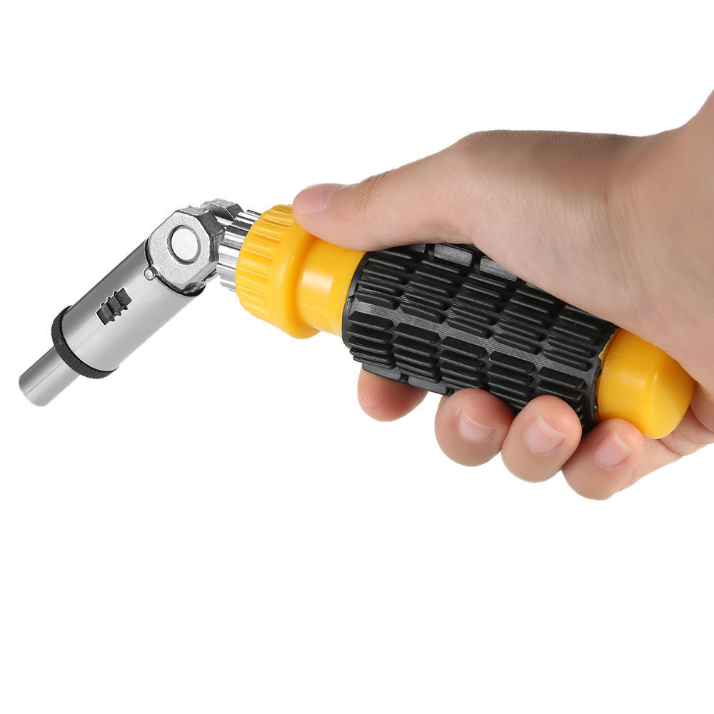 Quick-change Magnetic Ratcheting Ratchet Screwdriver 5 Positions Bit Holder Sturdy Ratchet Tool KTY