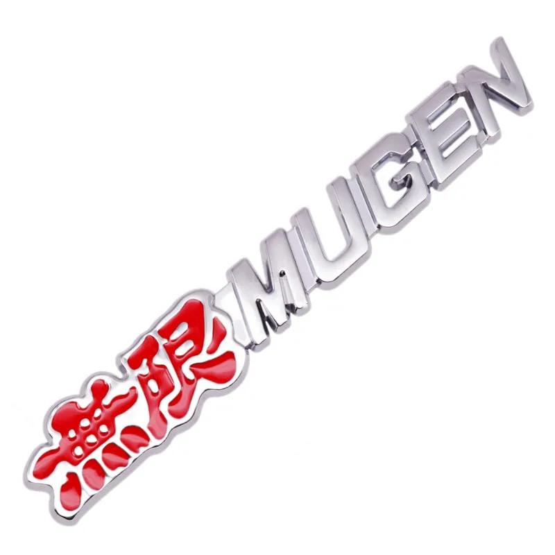 1Pc 3D Metal Mugen Logo Front Grill Rear Trunk Car Emblem Badge Sticker Decal For  Accord Civic CRV Crosstour HRV City Jazz