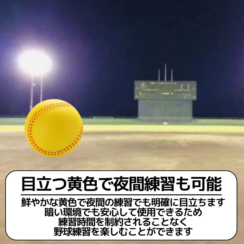 East Leaf Urethane Soft Balls, 72mm, Yellow, for Batting, Toss Batting, Baseball Practice, and Tee Batting, Pack of 12