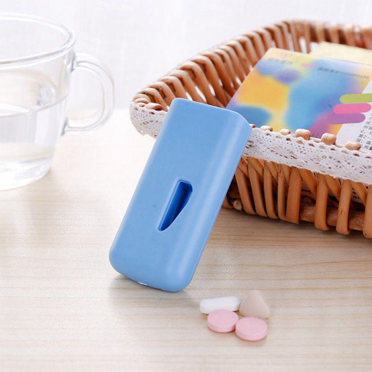 Portable Pill Cutter & Splitter Box for Travel - Compact Medicine Divider for Kids