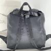 PRADA Rucksuck Backpack Daypack Tessuto Nylon Leather Silver Hardware Black Women's Triangle Logo Plate